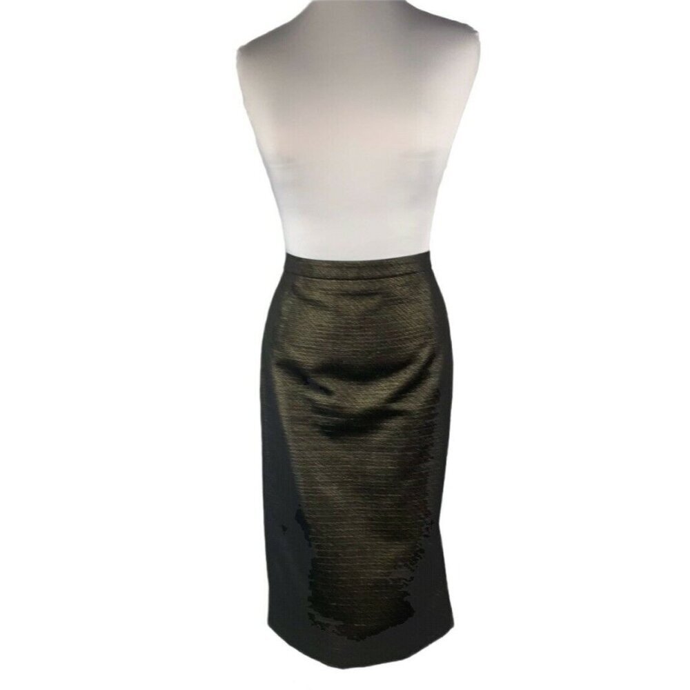 Pure Collection Metallic Pencil Midi Skirt US8/10 UK14 Party Evening Holiday - Picture 7 of 10
